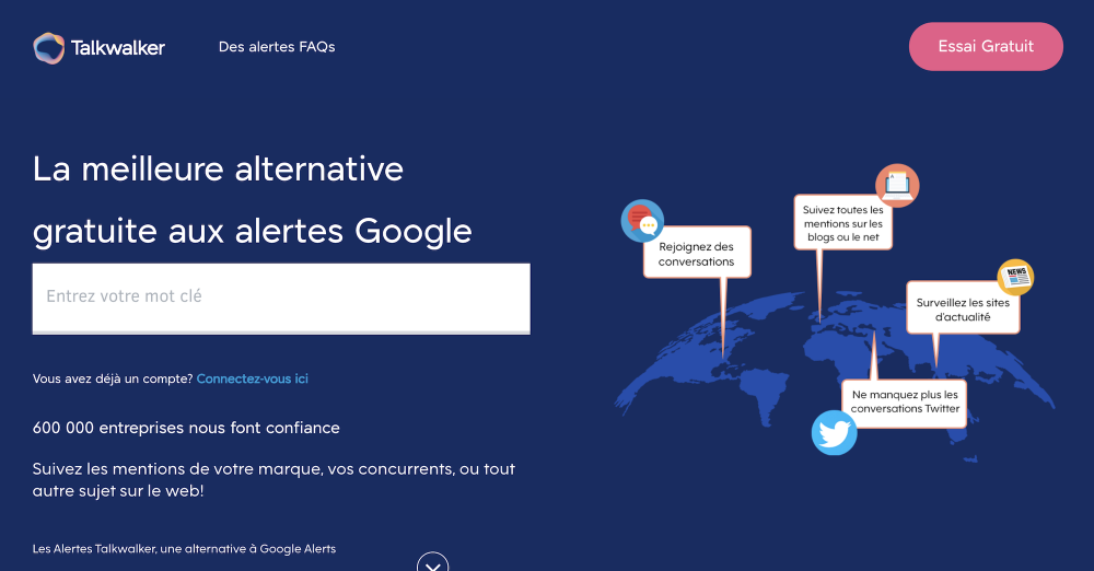 Outil de Veille Talkwalker警报