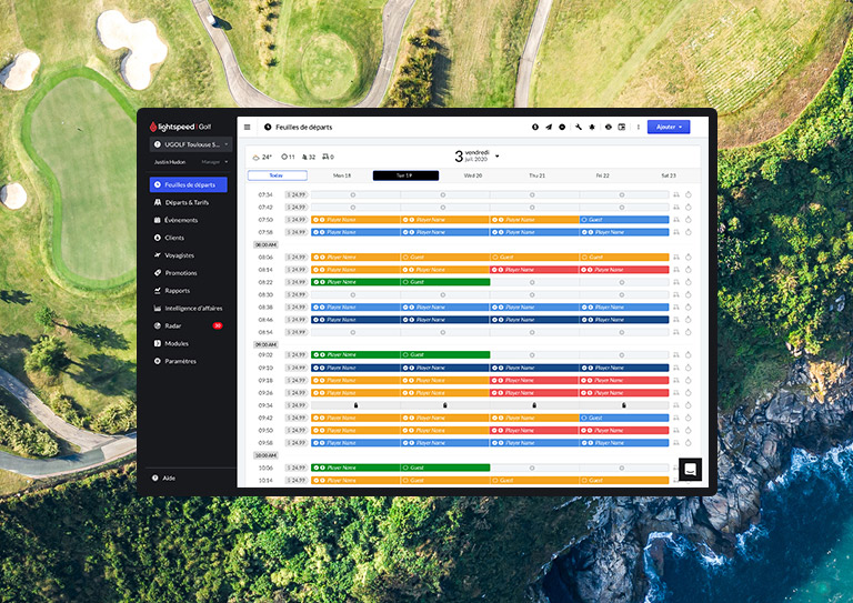 把高尔夫球场的地形简化